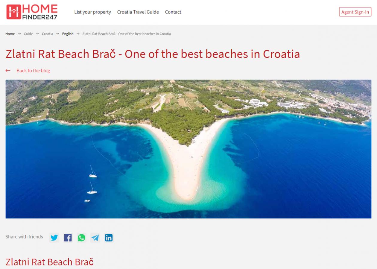 Popularni portal HomeFinder247 voli Zlatni rat