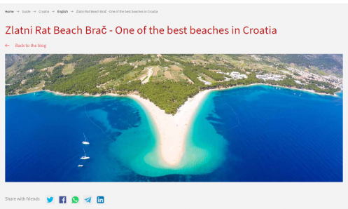 The popular HomeFinder247 portal in love with Zlatni rat