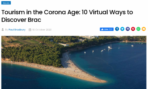 Tourism in the Corona Age: 10 Virtual Ways to Discover Brac